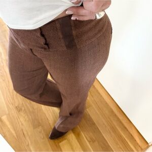 Alvin Valley Wool Blend Tailored Pants – Chocolate Brown